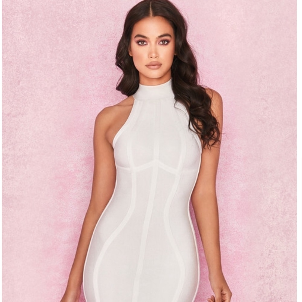 House of CB bandage white dress